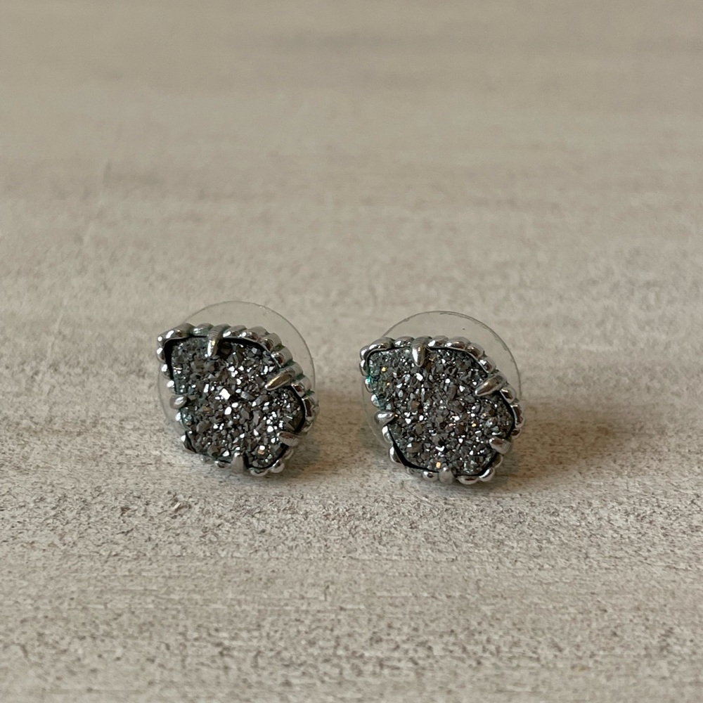 Kendra Scott 💛 Drusy Silver Stud earrings